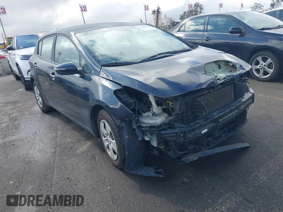 2017 Kia Forte5 LX with VIN KNAFK5A83H5709281, listed as a IAAI auction lot 41482492 with 74,979 mi miles. Bid and sale history available at carsss.com. Image 1.