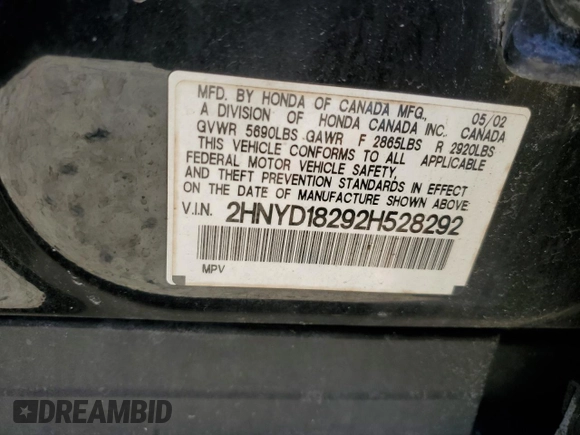 2002 Acura MDX with VIN 2HNYD18292H528292, listed as a Copart auction lot 48873355 with 150,057 mi miles and Salvage Title. Bid and sale history available at carsss.com. Image 13.
