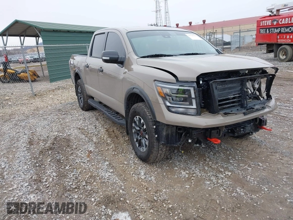 2024 Nissan Titan Pro-4X z VIN 1N6AA1ED0RN114614, wystawiony jako IAAI lot #41548196 z przebiegiem 3 405 mil mil oraz . Historia ofert i sprzedaży dostępna na DreamBid. Obrazek 1.