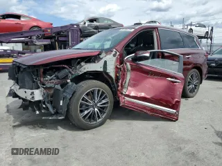 2019 Infiniti QX60 Luxe with VIN 5N1DL0MN0KC501059, listed as a Copart auction lot 51186735 with 43,831 mi miles and Salvage title. Bid and sale history available at DreamBid. Image 1.