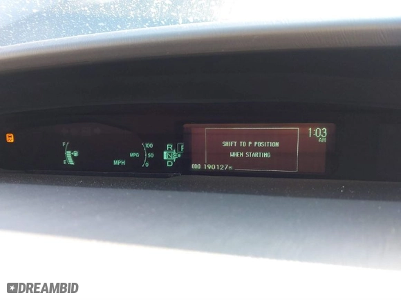 2011 Toyota Prius I with VIN JTDKN3DUXB0286208, listed as a IAAI auction lot 41858933 with 190,127 mi miles. Bid and sale history available at carsss.com. Image 7.