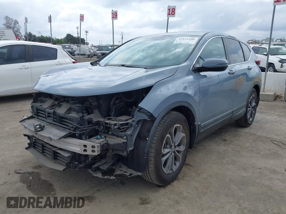 2020 Honda CR-V EX with VIN 7FARW1H58LE003895, listed as a IAAI auction lot 41841608 with 56,757 mi miles and . Bid and sale history available at carsss.com. Image 2.