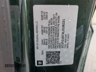 2020 Chevrolet Camaro 2SS z VIN 1G1FG1R7XL0106321, wystawiony jako Copart lot #54905995 z przebiegiem Nie podano mil oraz Szkoda całkowita • Salvage title. Historia ofert i sprzedaży dostępna na DreamBid. Obrazek 12.