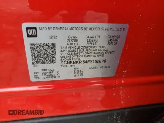 2023 Chevrolet Blazer RS с VIN 3GNKBKRS4PS162078, выставлен на аукционе Copart как лот 63374485 с пробегом Не указан миль и Списание • Salvage title. История ставок и продаж доступна на DreamBid. Изображение 13.