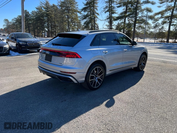 2019 Audi Q8 Premium Plus with VIN WA1EVAF14KD017080, listed as a Copart auction lot 43855065 with 102,846 mi miles and Clean Title. Bid and sale history available at carsss.com. Image 4.