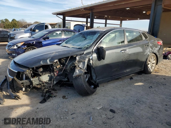 2016 Kia Optima LX with VIN 5XXGT4L37GG069425, listed as a Copart auction lot 46176795 with 135,950 mi miles and Salvage Title. Bid and sale history available at carsss.com. Image 1.
