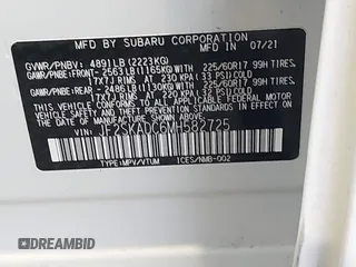 2021 Subaru Forester with VIN JF2SKADC6MH582725, listed as a IAAI auction lot 41270709 with 31,206 mi miles. Bid and sale history available at carsss.com. Image 9.