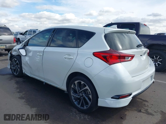 2016 Scion iM with VIN JTNKARJE4GJ517791, listed as a IAAI auction lot 41806605 with 140,956 mi miles. Bid and sale history available at carsss.com. Image 3.