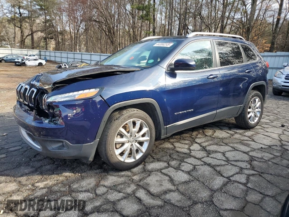 2015 Jeep Cherokee Limited with VIN 1C4PJLDB6FW507807, listed as a Copart auction lot 44366245 with 117,453 mi miles and Salvage Title. Bid and sale history available at DreamBid. Image 1.
