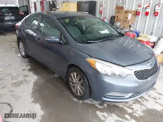 2014 Kia Forte LX with VIN KNAFX4A69E5237321, listed as a IAAI auction lot 41534280 with 100,810 mi miles. Bid and sale history available at carsss.com. Image 1.