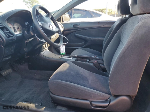 2002 Honda Civic LX with VIN 1HGEM22502L042573, listed as a Copart auction lot 44149435 with 145,622 mi miles and Salvage Title. Bid and sale history available at carsss.com. Image 7.