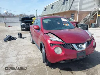 2015 Nissan Juke S with VIN JN8AF5MR0FT509395, listed as a IAAI auction lot 41776303 with 122,971 mi miles and . Bid and sale history available at DreamBid. Image 1.