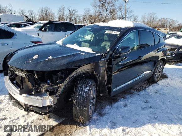 2023 Acura RDX w/Technology Package with VIN 5J8TC2H57PL015783, listed as a Copart auction lot 87939925 with 2,901 mi miles and Salvage Title. Bid and sale history available at carsss.com. Image 1.