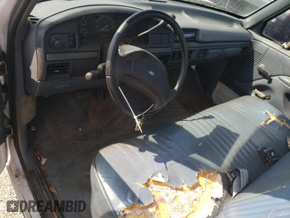1993 Ford F-150 with VIN 1FTEF15Y5PNA80997, listed as a Copart auction lot 74607124 with 195,452 mi miles and Salvage Title. Bid and sale history available at carsss.com. Image 8.