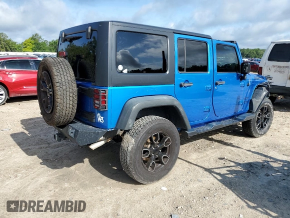 2015 Jeep Wrangler Unlimited Sport with VIN 1C4BJWDG1FL683558, listed as a Copart auction lot 59883545 with 107,267 mi miles and Salvage title. Bid and sale history available at DreamBid. Image 3.