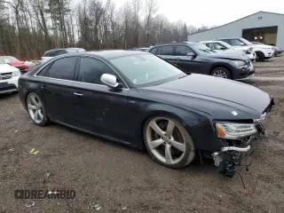 2015 Audi S8 with VIN WAUK2AFD7FN010696, listed as a Copart auction lot 84545804 with 70,296 mi miles and Salvage Title. Bid and sale history available at carsss.com. Image 4.