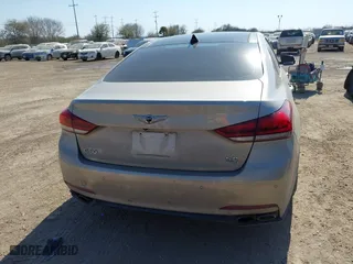 2015 Hyundai Genesis 5.0L with VIN KMHGN4JF3FU079042, listed as a IAAI auction lot 41696557 with 119,939 mi miles. Bid and sale history available at carsss.com. Image 16.