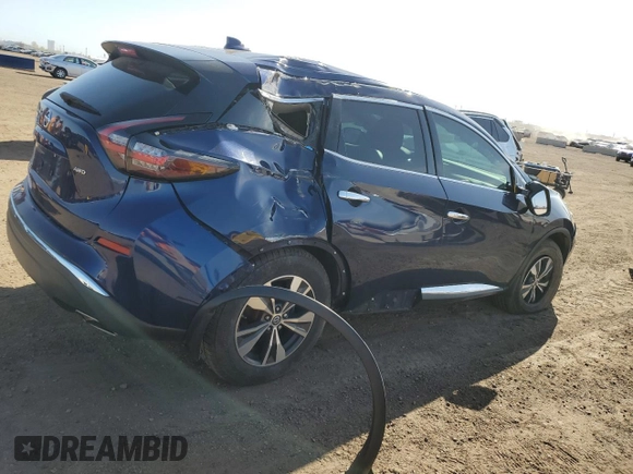 2019 Nissan Murano S with VIN 5N1AZ2MSXKN117734, listed as a Copart auction lot 52803625 with 65,786 mi miles and Salvage title. Bid and sale history available at DreamBid. Image 3.