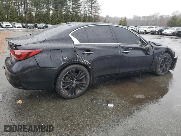 2020 Infiniti Q50 Pure with VIN JN1EV7ARXLM252478, listed as a Copart auction lot 46797865 with Not provided miles and Salvage title. Bid and sale history available at DreamBid. Image 3.