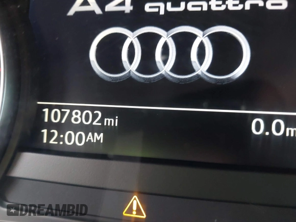 2017 Audi A4 Premium z VIN WAUANAF40HN011047, wystawiony jako IAAI lot #41824638 z przebiegiem 107 802 mil mil oraz . Historia ofert i sprzedaży dostępna na DreamBid. Obrazek 14.