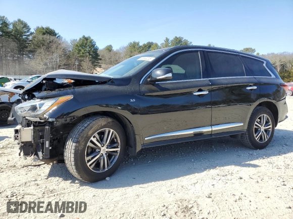 2020 Infiniti QX60 LUXE with VIN 5N1DL0MM4LC537300, listed as a Copart auction lot 49049205 with 57,681 mi miles and Salvage Title. Bid and sale history available at carsss.com. Image 1.