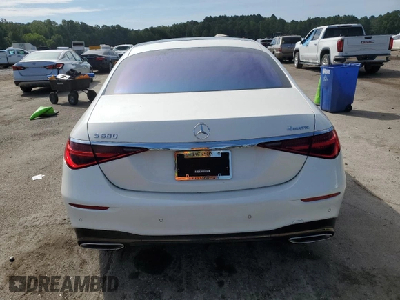 2023 Mercedes-Benz S-Class S 500 with VIN W1K6G6DB3PA223115, listed as a Copart auction lot 69158214 with 4,554 mi miles and Salvage Title. Bid and sale history available at carsss.com. Image 6.