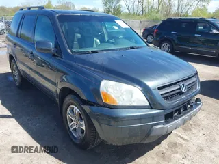 2005 Honda Pilot EX-L with VIN 2HKYF18625H515771, listed as a IAAI auction lot 42152527 with 293,380 mi miles and . Bid and sale history available at DreamBid. Image 1.