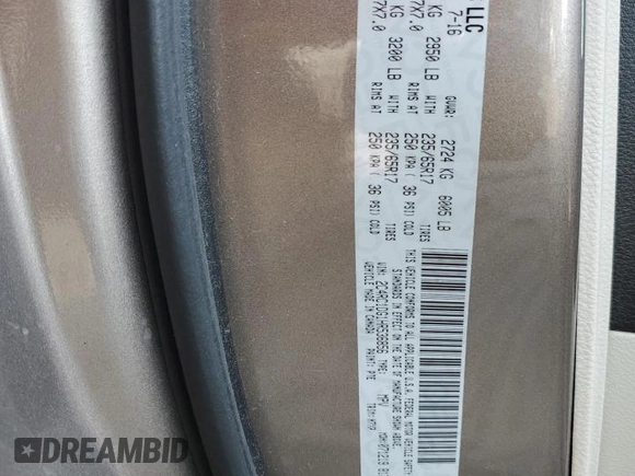 2017 Chrysler Pacifica Touring with VIN 2C4RC1DG1HR536856, listed as a Copart auction lot 58973155 with 142,520 mi miles and Salvage title. Bid and sale history available at DreamBid. Image 14.