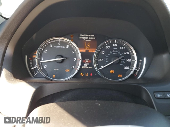 2015 Acura TLX Advance with VIN 19UUB2F74FA022051, listed as a Copart auction lot 63932285 with 58,326 mi miles and Salvage title. Bid and sale history available at DreamBid. Image 9.