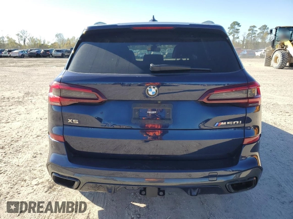 2021 BMW X5 M50i with VIN 5UXJU4C06M9F06155, listed as a Copart auction lot 86296724 with 59,608 mi miles and Salvage Title. Bid and sale history available at carsss.com. Image 6.