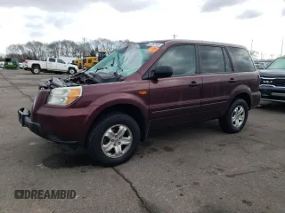 2007 Honda Pilot LX with VIN 5FNYF18137B007055, listed as a Copart auction lot 42397595 with Not Provided miles and Salvage Title. Bid and sale history available at carsss.com. Image 1.