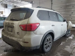 2019 Nissan Pathfinder S with VIN 5N1DR2MM9KC647851, listed as a IAAI auction lot 41289955 with 77,346 mi miles and . Bid and sale history available at DreamBid. Image 4.