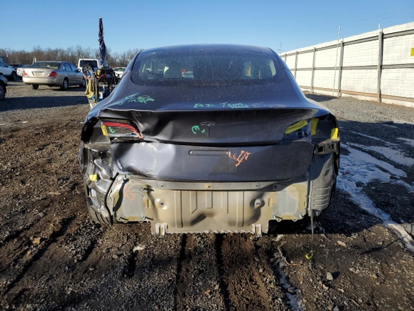 2023 Tesla Model 3 with VIN 5YJ3E1EA1PF654281, listed as a Copart auction lot 87509225 with 15,834 mi miles and Salvage Title. Bid and sale history available at carsss.com. Image 6.