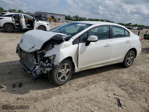 2013 Honda Civic Sdn LX with VIN 19XFB2F56DE248981, listed as a Copart auction lot 51170165 with 117,689 mi miles and Salvage Title. Bid and sale history available at carsss.com. Image 1.