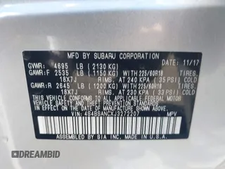 2018 Subaru Outback Limited с VIN 4S4BSANCXJ3272207, выставлен на аукционе IAAI как лот 42342977 с пробегом 70 368 миль миль и . История ставок и продаж доступна на DreamBid. Изображение 9.