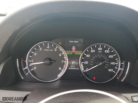 2016 Acura RLX Tech Pkg with VIN JH4KC1F53GC001482, listed as a Copart auction lot 66372724 with 34,958 mi miles and Salvage Title. Bid and sale history available at carsss.com. Image 9.