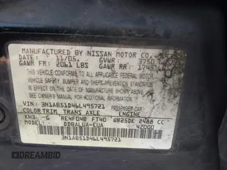 2006 Nissan Sentra SE-R Spec V z VIN 3N1AB51D46L495721, wystawiony jako IAAI lot #41886006 z przebiegiem 201 712 mil mil oraz . Historia ofert i sprzedaży dostępna na DreamBid. Obrazek 9.