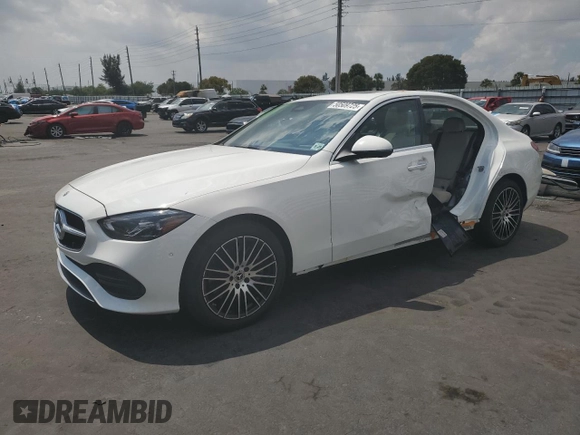 2024 Mercedes-Benz C 300 with VIN W1KAF4HBXRR224584, listed as a Copart auction lot 50509725 with 2,757 mi miles and Salvage Title. Bid and sale history available at DreamBid. Image 1.