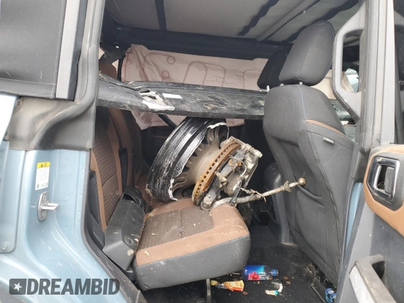 2021 Ford Bronco with VIN 1FMEE5DP3MLB01982, listed as a Copart auction lot 48349085 with 91,060 mi miles and Salvage Title. Bid and sale history available at DreamBid. Image 10.