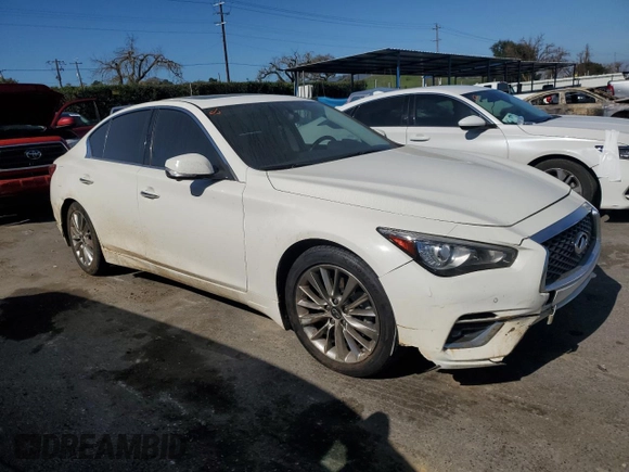 2021 Infiniti Q50 3.0t LUXE with VIN JN1EV7BP3MM701546, listed as a Copart auction lot 46656405 with 41,267 mi miles and Salvage Title. Bid and sale history available at carsss.com. Image 4.