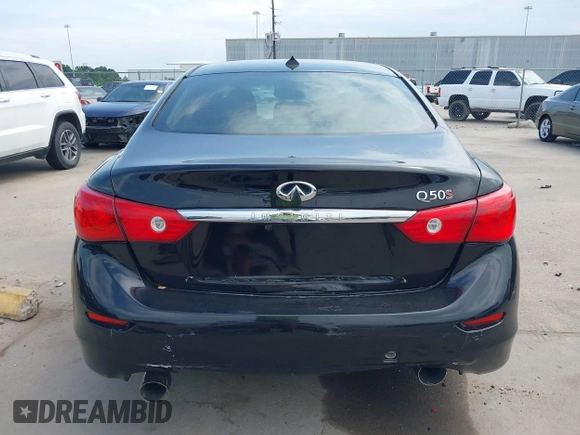 2015 Infiniti Q50 Premium with VIN JN1BV7AP1FM342558, listed as a IAAI auction lot 41975803 with 140,603 mi miles. Bid and sale history available at carsss.com. Image 16.