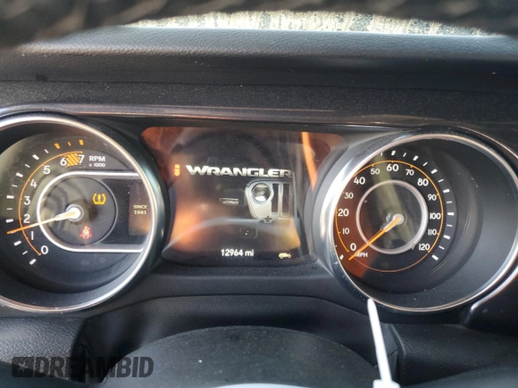 2023 Jeep Wrangler Sport S z VIN 1C4HJXDN6PW674398, wystawiony jako Copart lot #45695875 z przebiegiem 12 964 mil mil oraz Czysty tytuł • Clean title. Historia ofert i sprzedaży dostępna na DreamBid. Obrazek 9.