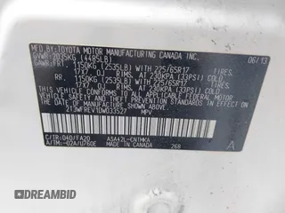 2013 Toyota RAV4 XLE with VIN 2T3WFREV1DW033527, listed as a IAAI auction lot 42632199 with 183,273 mi miles and . Bid and sale history available at DreamBid. Image 9.