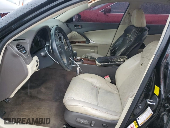 2010 Lexus IS 250 with VIN JTHCF5C27A5041833, listed as a Copart auction lot 59590395 with 205,747 mi miles and Salvage title. Bid and sale history available at DreamBid. Image 7.