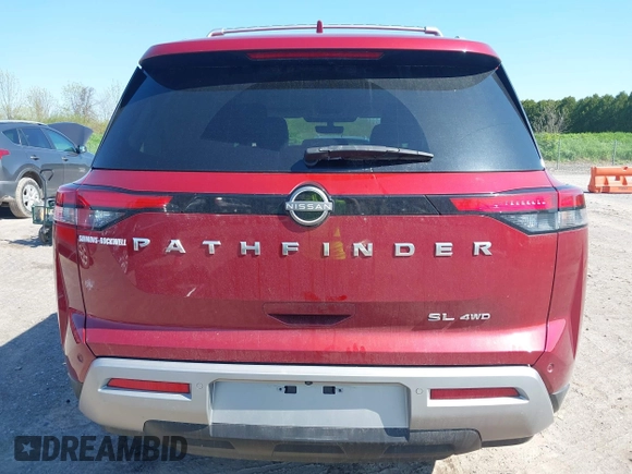 2023 Nissan Pathfinder SL with VIN 5N1DR3CC8PC251318, listed as a IAAI auction lot 42231262 with 22,039 mi miles and . Bid and sale history available at DreamBid. Image 17.