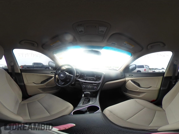 2014 Kia Optima LX with VIN KNAGM4A7XE5481131, listed as a IAAI auction lot 42494495 with 97,223 mi miles and . Bid and sale history available at DreamBid. Image 19.