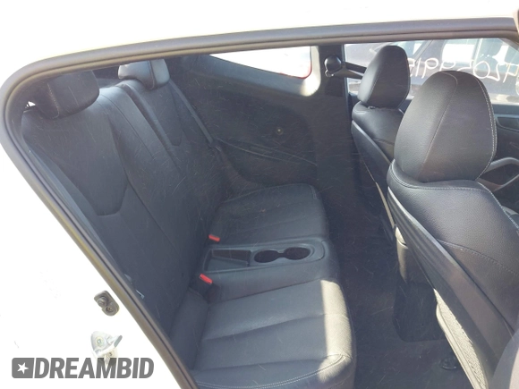 2015 Hyundai Veloster Turbo with VIN KMHTC6AE4FU234611, listed as a IAAI auction lot 42059915 with 107,388 mi miles. Bid and sale history available at carsss.com. Image 8.