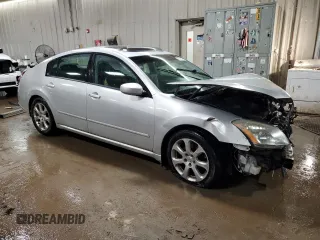 2008 Nissan Maxima SE with VIN 1N4BA41EX8C801641, listed as a Copart auction lot 50396645 with 194,757 mi miles and Salvage title. Bid and sale history available at DreamBid. Image 4.