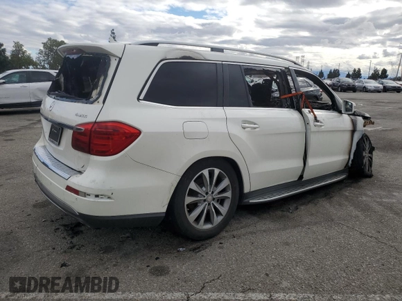 2015 Mercedes-Benz GL-Class GL 450 with VIN 4JGDF6EE9FA571461, listed as a Copart auction lot 44269165 with 0 mi miles and Non Repairable. Bid and sale history available at carsss.com. Image 3.