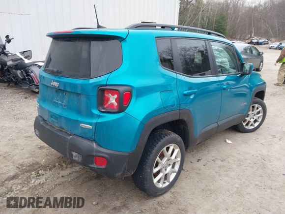 2020 Jeep Renegade Latitude with VIN ZACNJBBB7LPL94542, listed as a IAAI auction lot 41153749 with 67,706 mi miles. Bid and sale history available at carsss.com. Image 4.